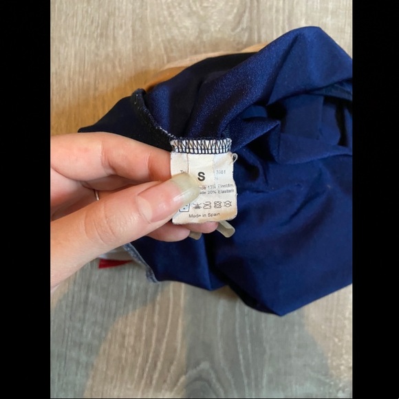 SOLD!!! Yumiko Leotard - Silver Velvet and Navy blue, Anna Women’s S - Picture 3 of 3